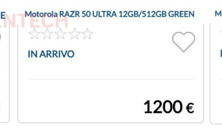 Motorola Razr 50 Ultra price (EU) leaked