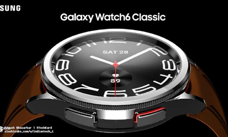 Samsung Galaxy Watch 6 Classic official promo image leaked.